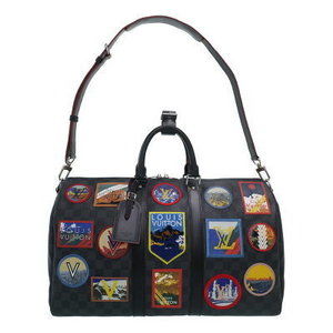 Louis Vuitton Damier Graphite Black Keepall Bandouliere Bag